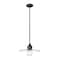 Z-Lite Paloma Pendant, 1-Light, 14 In.W x 6.25 In.H, Matte Black/Clear 821P14-MB - alternate 1